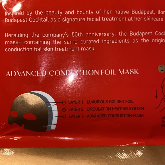 ILONA BEAUTY Budapest Cocktail Advanced Conduction Foil Mask 2 sheets / pkg 22mL - Picture 11 of 16